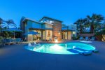 Backyard Features Kidney-Shaped Pool, Spa and Mountain View
